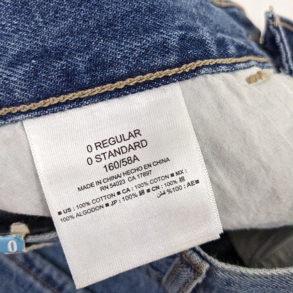 Old Navy Jean Shorts Low-Rise Cut Off Blue size 0 - Picture 4 of 6